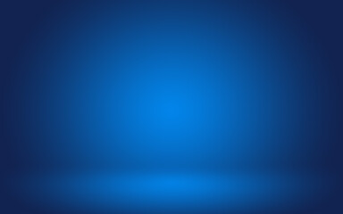 empty dark blue room with gradient blue abstract background for display your product