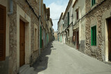 Fototapeta Uliczki - Empty alley in Mallorca. Spain. 