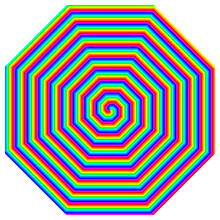 Colorful Polygonal Archimedean Spiral