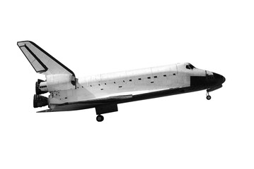 space shuttle isolated on white background. elements of this image furnished by nasa.