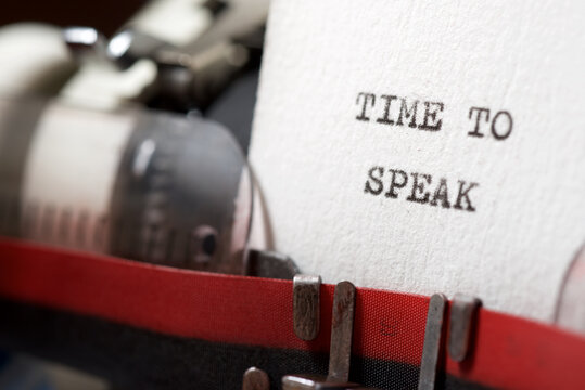 Time to speak