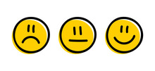 Rating emotion faces yellow