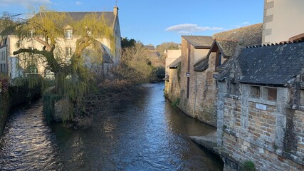 Wall Mural - old bridge in the town country