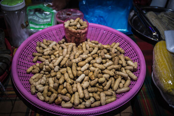 Boiled Peanuts for Sale in Ban Na Kluea Walking Street Market, Pattaya, Thailand