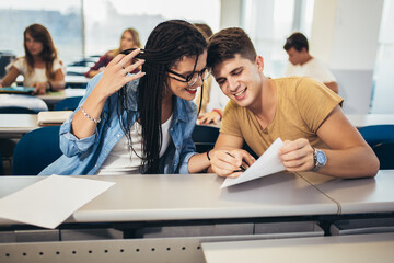 Poster - Group of students in class at the university