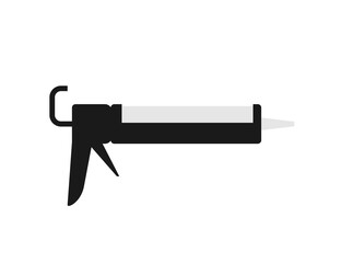 Wall Mural - Caulking gun silhouette icon. Clipart image isolated on white background