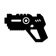 Wall Mural - laser tag gun silhouette icon. clipart image isolated on white background