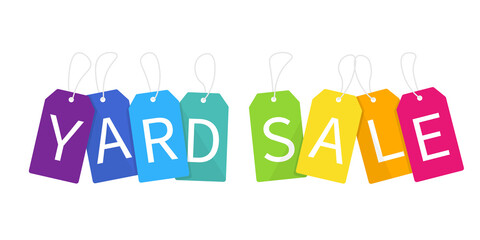 Wall Mural - yard sale tag icon. clipart image isolated on white background