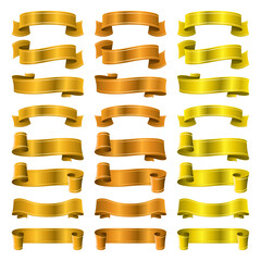 set of vector illustration ribbons, paper. shiny sign, label icon isolated on white.