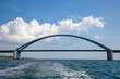 Aussicht auf die Brücke nach Fehmarn über den Fehmarnsund an der Ostsee
