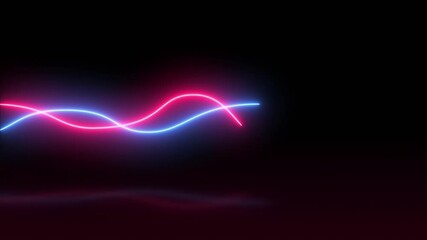 Poster - Abstract Light Strings Patterns Flowing Background/ 4k animation of an abstract technology background of design slow motion stroke patterns and strings