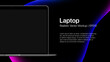 © Garno Studio - Laptop presentation mockup slide with liquid bubble. Vector illustration