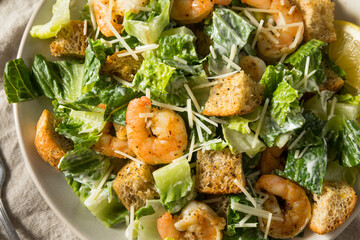 Wall Mural - Homemade Shrimp Caesar Salad