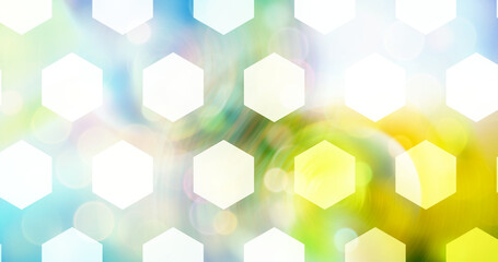 Wall Mural - hexagonal bright green abstract creative background graphic 3d-illustration