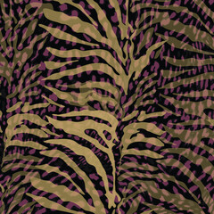 Poster - leopard print pattern. vector seamless background. animal skin texture