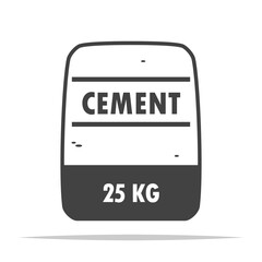 Wall Mural - Cement bag icon vector isolated