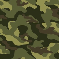 military camouflage vector seamless pattern green 