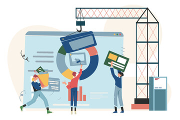 concept of web page design and development of mobile websites and applications