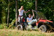 © .shock - couple enjoying beautiful sunny day while driving a off road buggy