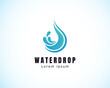 water drop logo creative water drop art draw mineral aqua logo