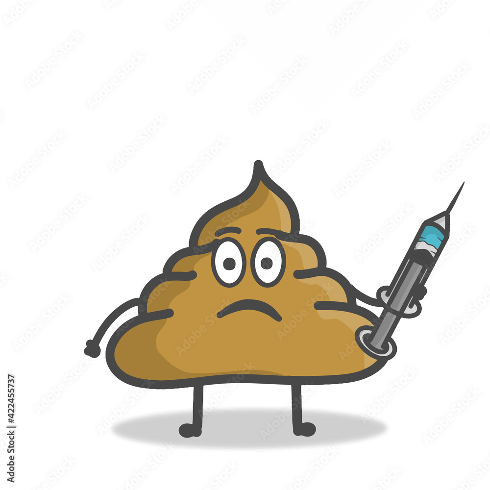 cute poop character flat cartoon vector design template illustration ...