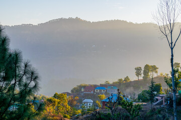 Wall Mural - a mountain valley, kasauli, tirthan valley, himachal pradesh, india