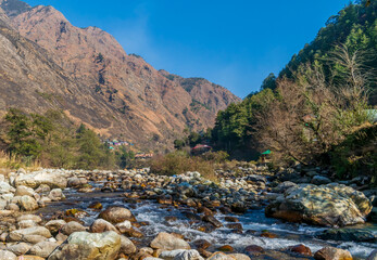 Wall Mural - a mountain stream, pekhri, tirthan valley, himachal pradesh, india