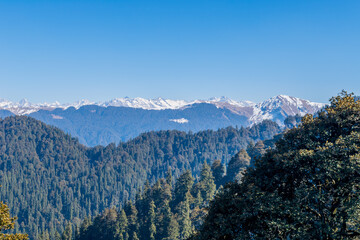 Wall Mural - snow capped mountain ranges, jalori pass, tirthan valley, himachal pradesh, india