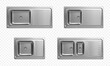 © klyaksun - Realistic set of stainless kitchen sinks top view