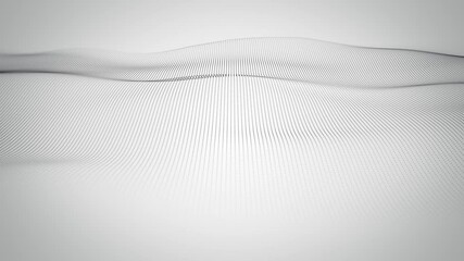 Wall Mural - Abstract Network Mesh Waving Fx Background Loop/ 4k animation of an abstract fractal digital mesh background with blur focus seamless looping