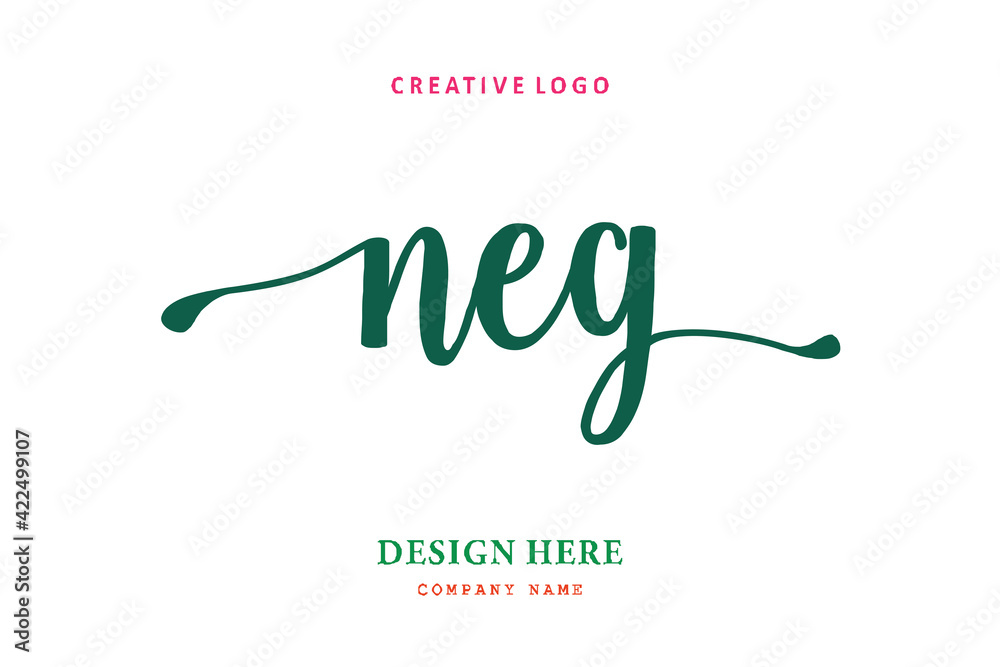 Neg Lettering NEG lettering logo is simple, easy to understand and authoritative ...