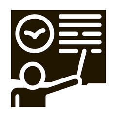 Poster - teacher talking about bird icon vector