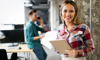 business people brainstorming and chatting at workplace office