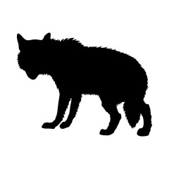 Wall Mural - Gray Wolf Silhouette