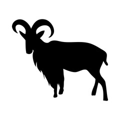 Wall Mural - Maned Ram Silhouette