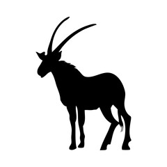 Poster - Oryx Antelope Silhouette