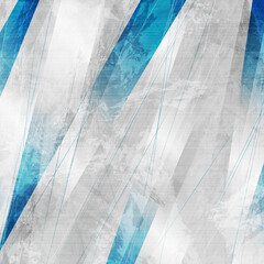 Blue and grey grunge stripes abstract geometric tech background. Vector design