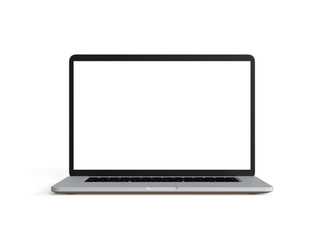 Wall Mural - Laptop isolated on a white background. 3d illustration.