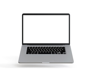 Wall Mural - Laptop isolated on a white background. 3d illustration.