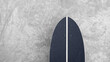 Surf skate on floor concrete top view background activity extreme sport