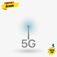 Poster - 5g icon. Network, internet, connection symbol. logo. Stock - Vector illustration