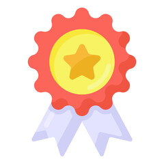 Canvas Print - 
An icon of quality badge in flat design 

