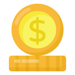 Poster - 

Dollar coins icon, flat premium download


