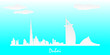 dubai city skyline vector illistration