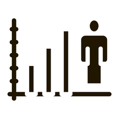 Wall Mural - Man Rising Rates Icon Vector Glyph Illustration