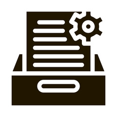 Poster - Document Treat Icon Vector Glyph Illustration