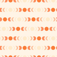 Wall Mural - seamless pattern with moon phases. bohemian art. vector illustration. trendy texture for print, text