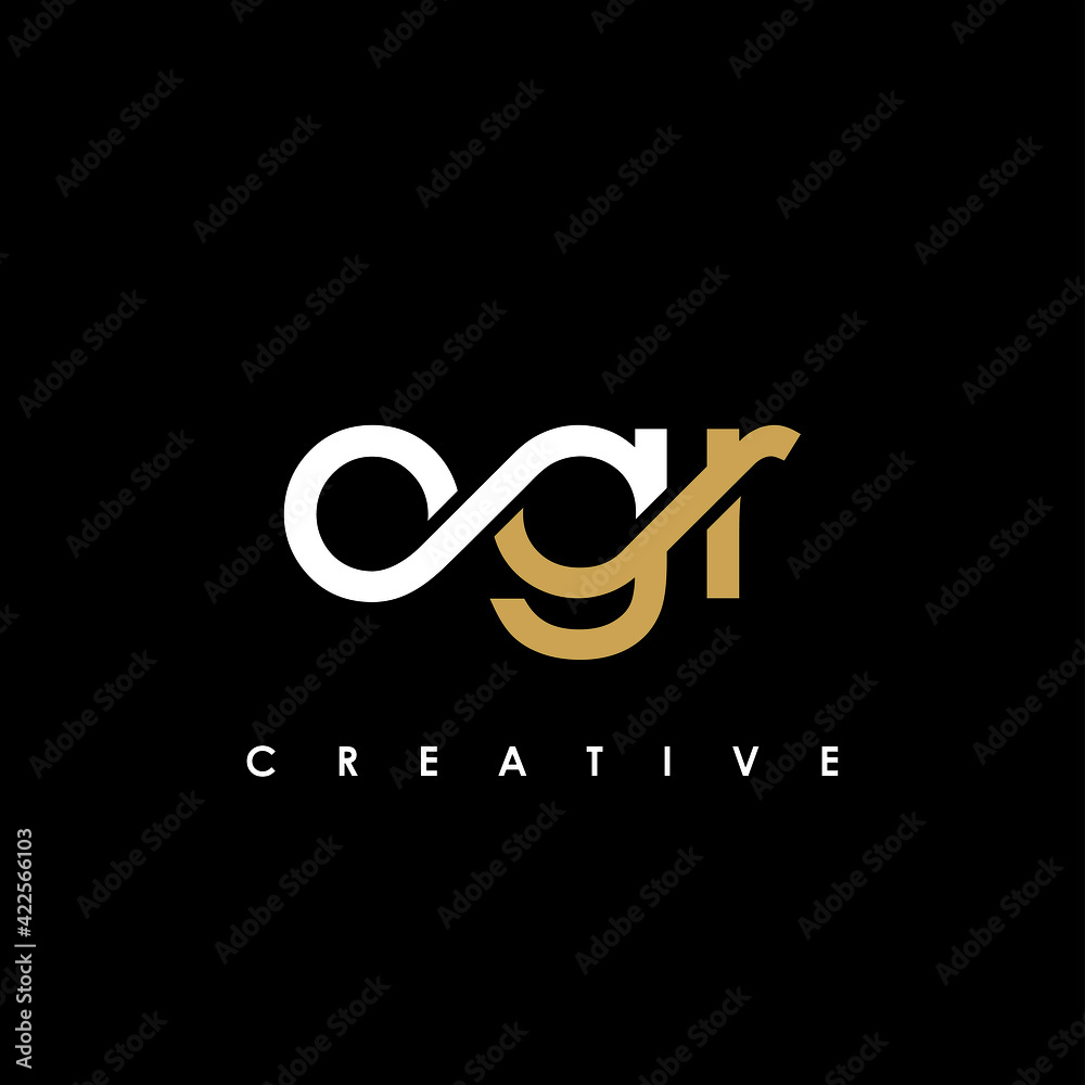 OGR Letter Initial Logo Design Template Vector Illustration - obrazy, fototapety, plakaty 