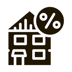 Poster - House Tax Percent Icon Vector Glyph Illustration