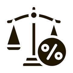 Poster - Scales Percentage Icon Vector Glyph Illustration